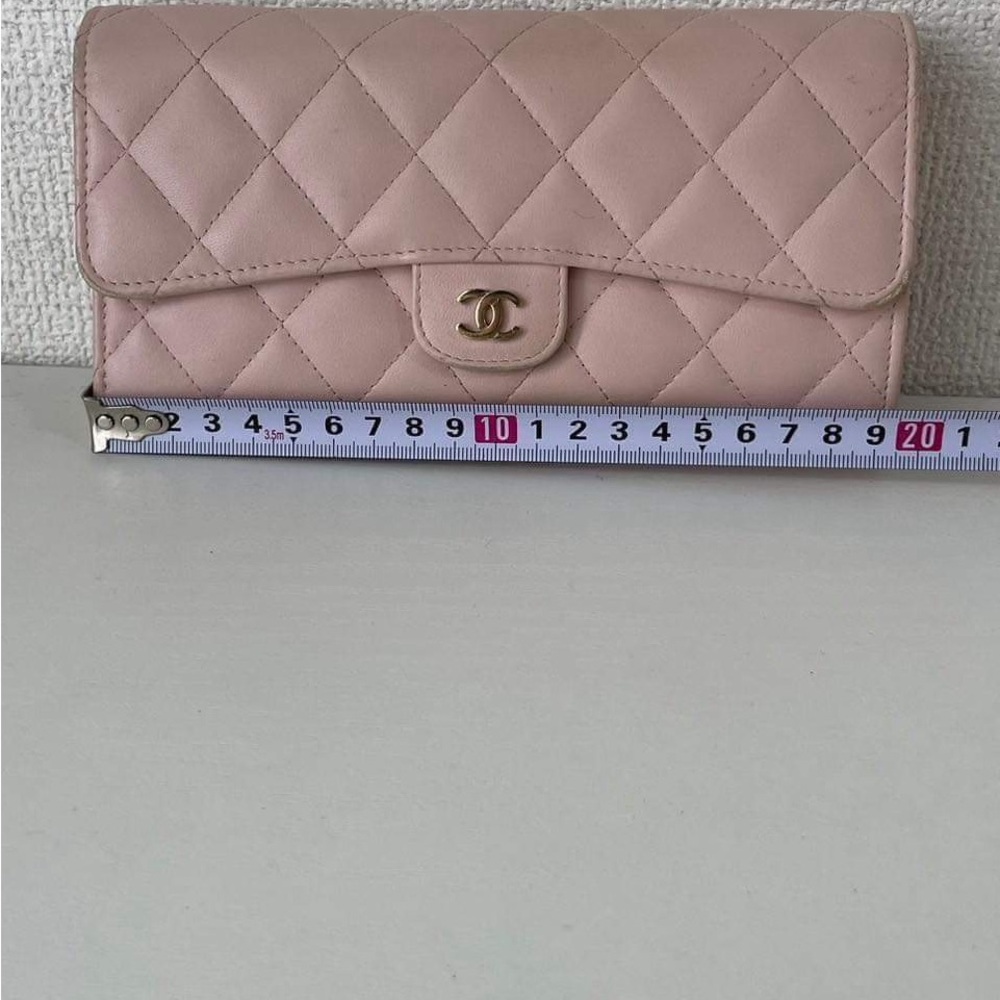 Chanel Blush Quilted Wallet